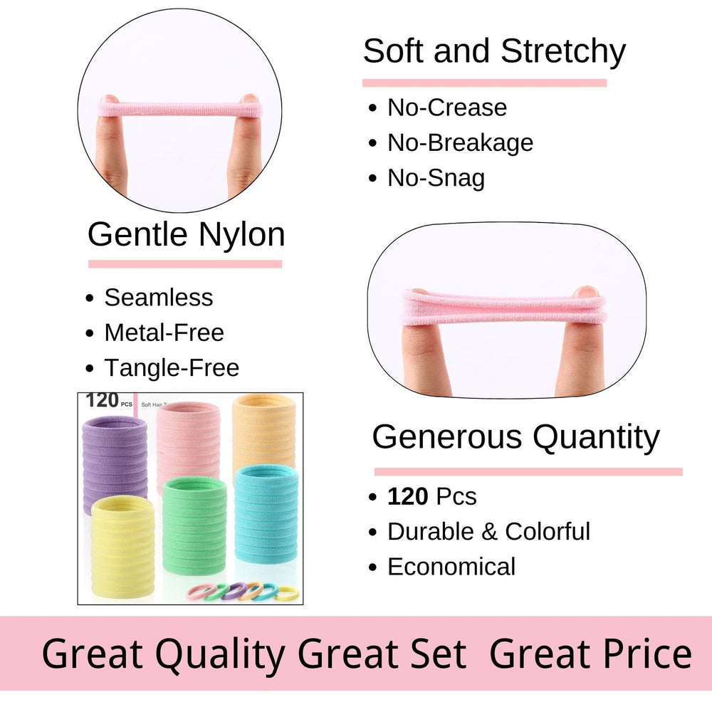 LuSeren hair ties in light colors coordinate with outfits.