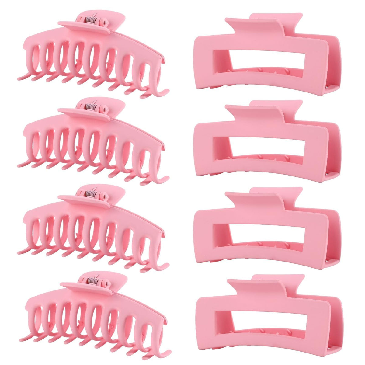 LuSeren pink hair clip close-up showing secure grip for thick hair