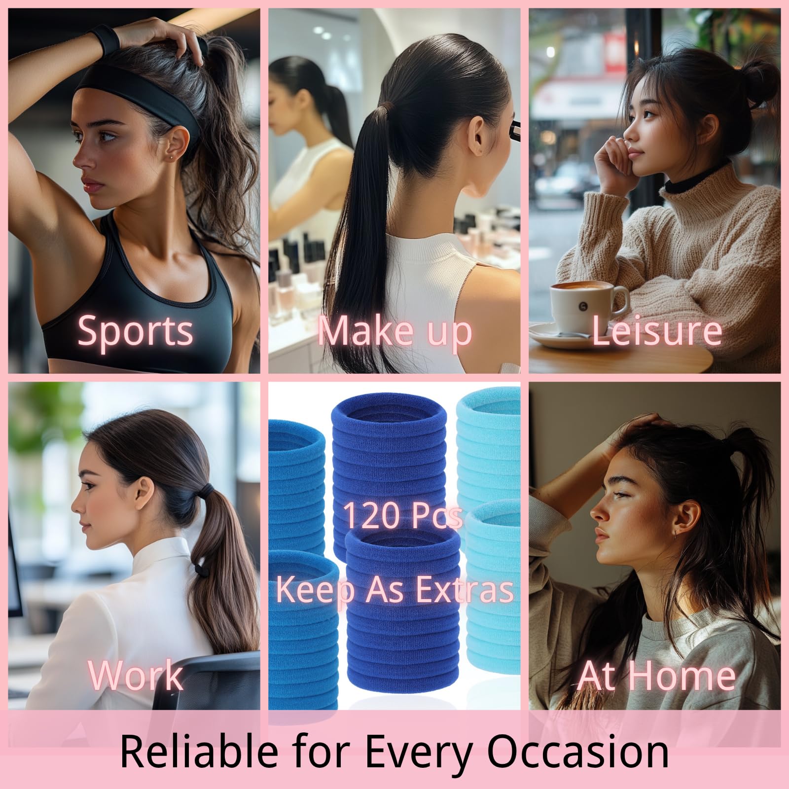 LuSeren hair ties ideal for thick, heavy, or curly hair.