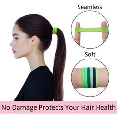 LuSeren thick-hair ponytail tie in action demonstrates secure hold.