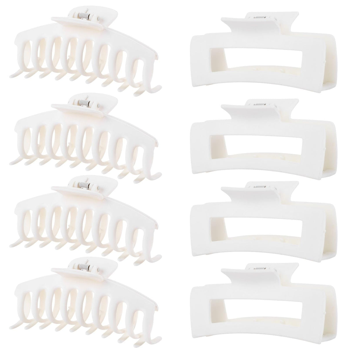 LuSeren white hair clip 4.3-inch open jaw for secure all-day hold.