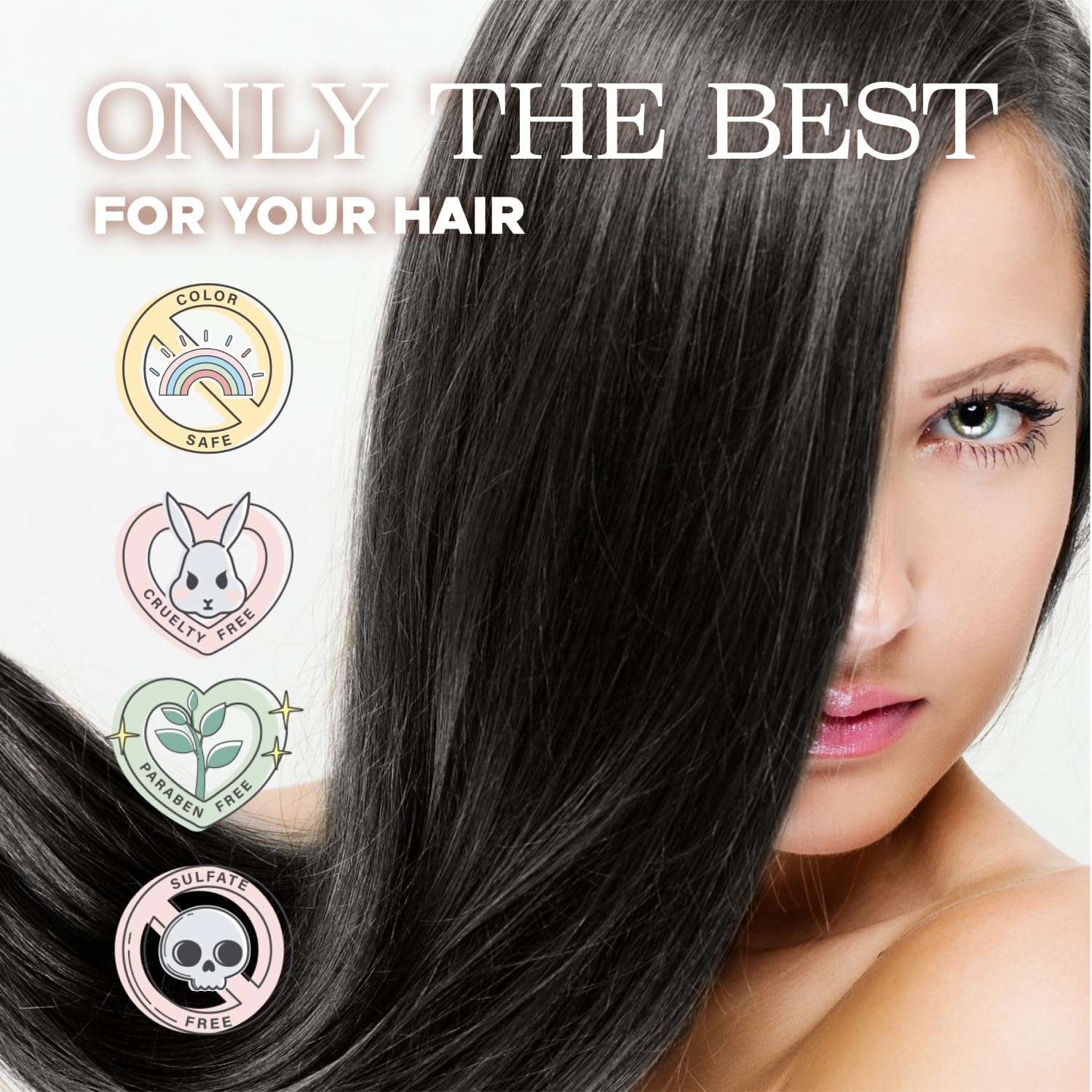 Luseta Argan Oil Hair Mask color safe label indicating sulfate paraben gluten free