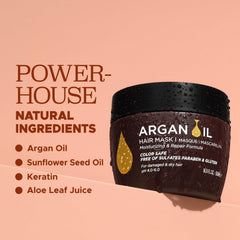 Luseta Argan Oil Hair Mask packaging box highlighting color safe formula