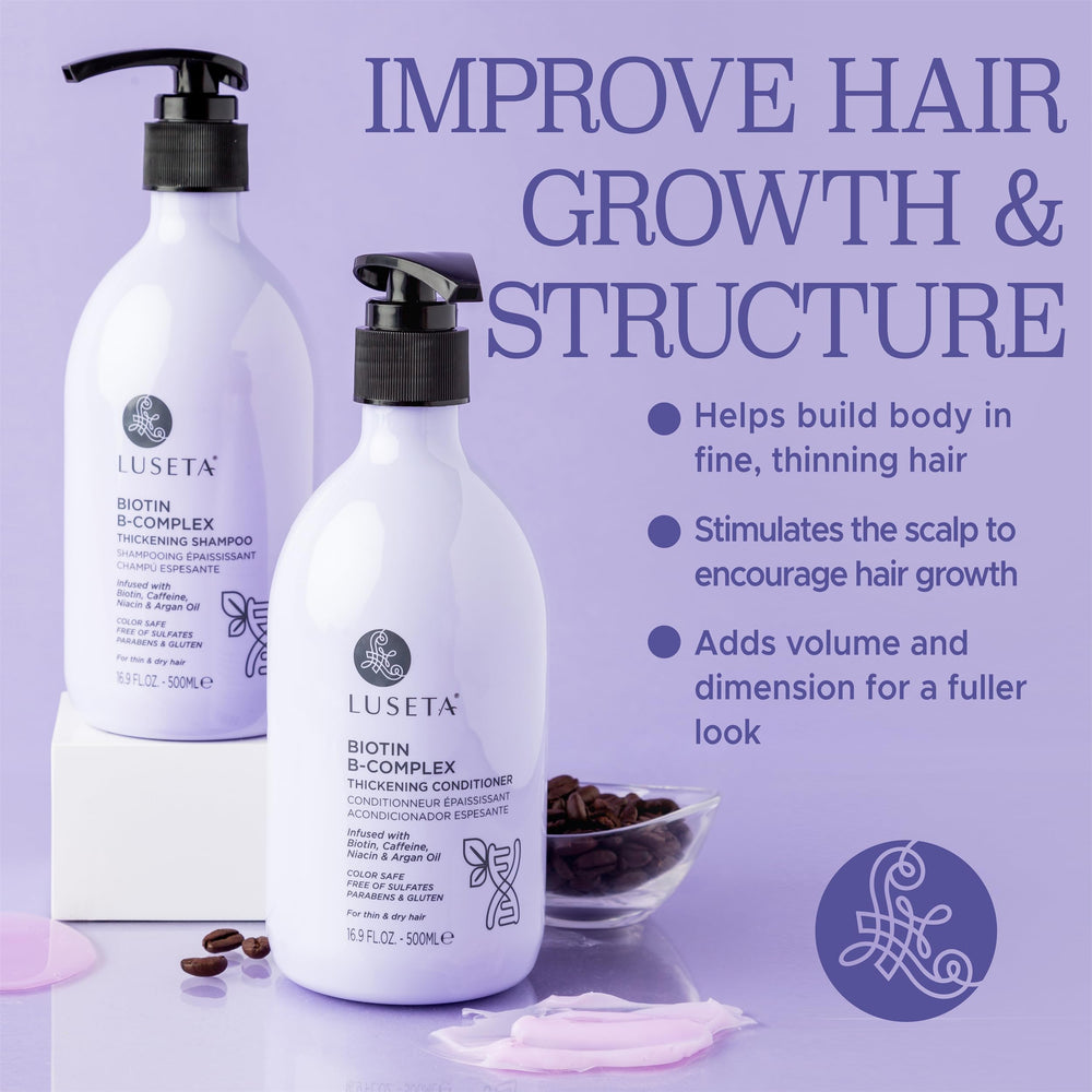 Luseta B-Complex Set packaging communicates color-safe, sulfate-free formula.