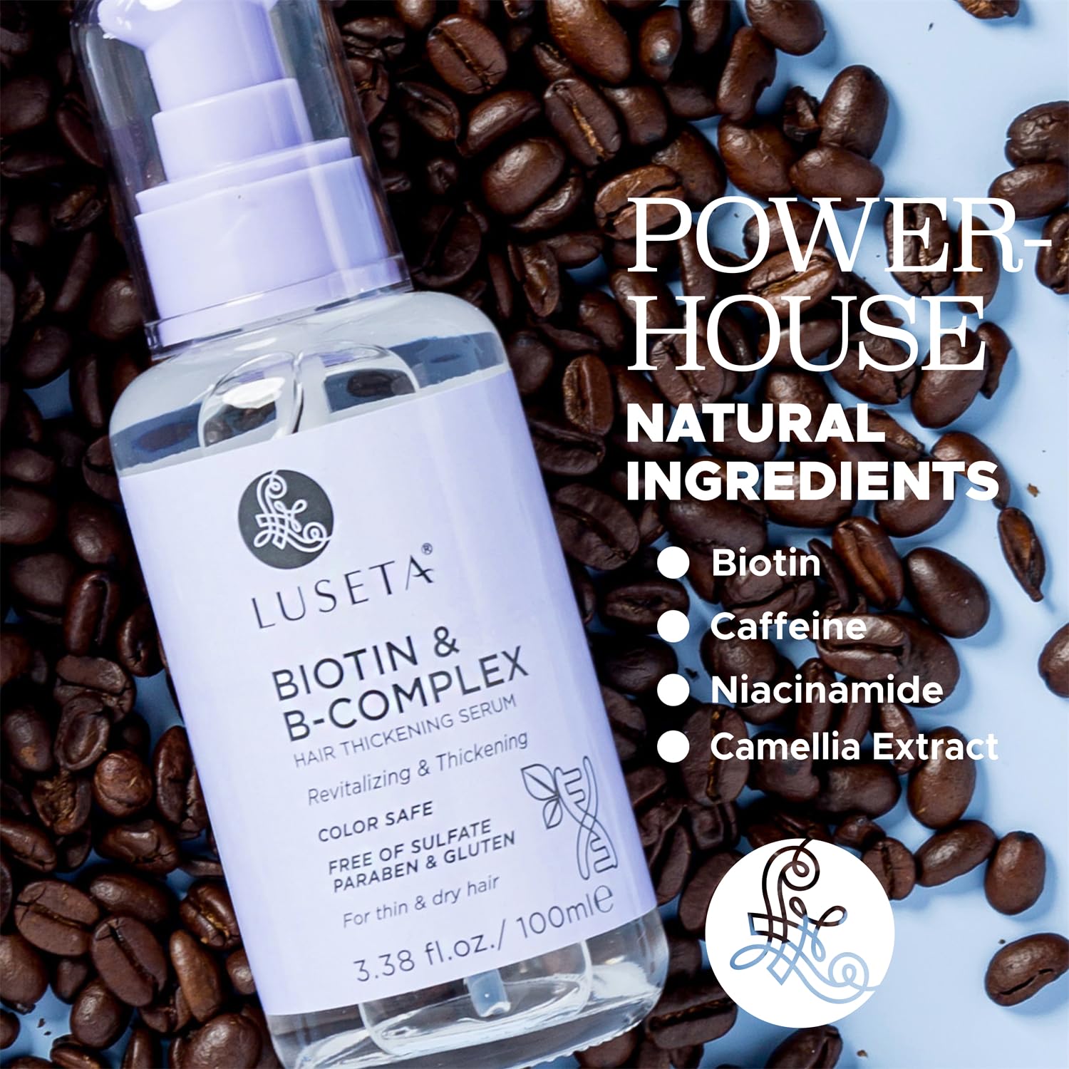 Luseta Biotin B-Complex Hair Oil on dry hair strands looking smoother