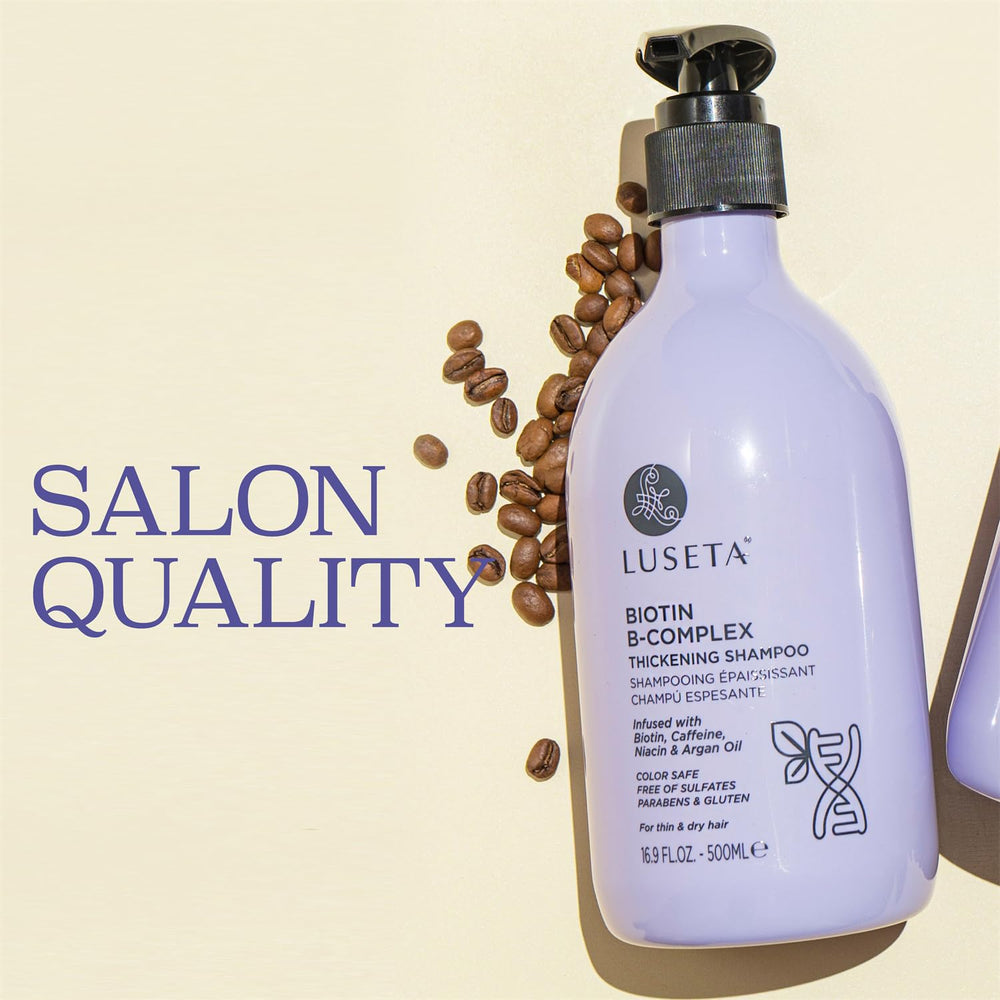 Luseta Biotin B-Complex Shampoo growth-possibility routine for thinning hair.