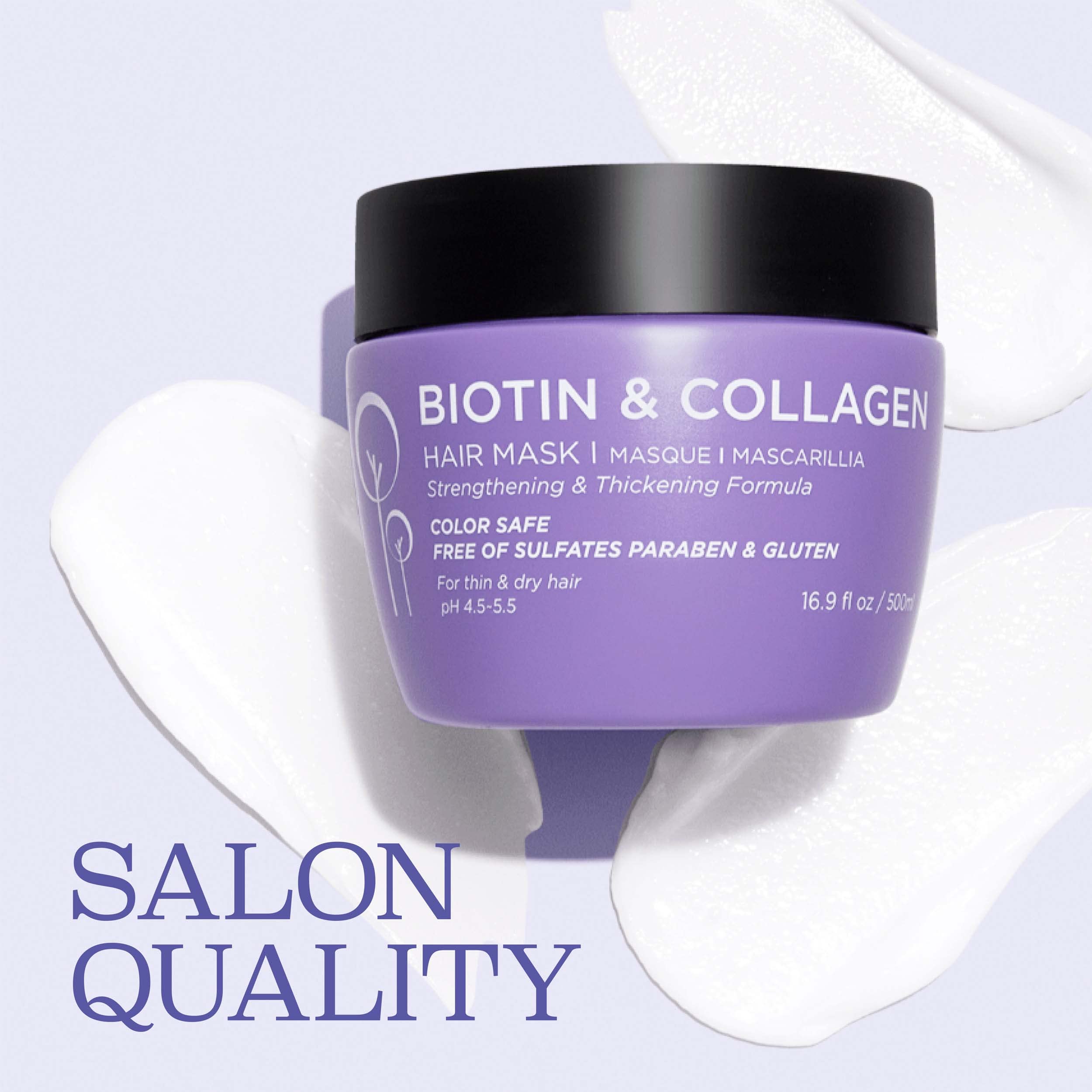 L LUSETA Luseta biotin collagen hair mask with argan oil for nourishment and moisture.