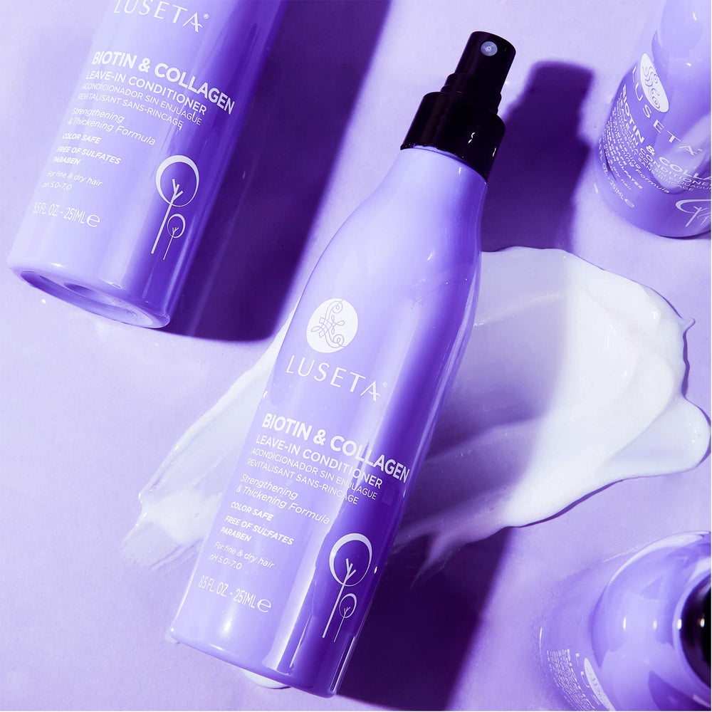 Luseta Biotin Leave-In Conditioner on damp hair delivers smoother, softer strands.