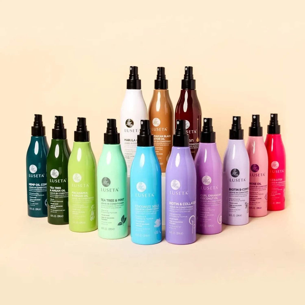 Luseta Biotin Leave-In Conditioner after-use hair looks tangle-free and refreshed.