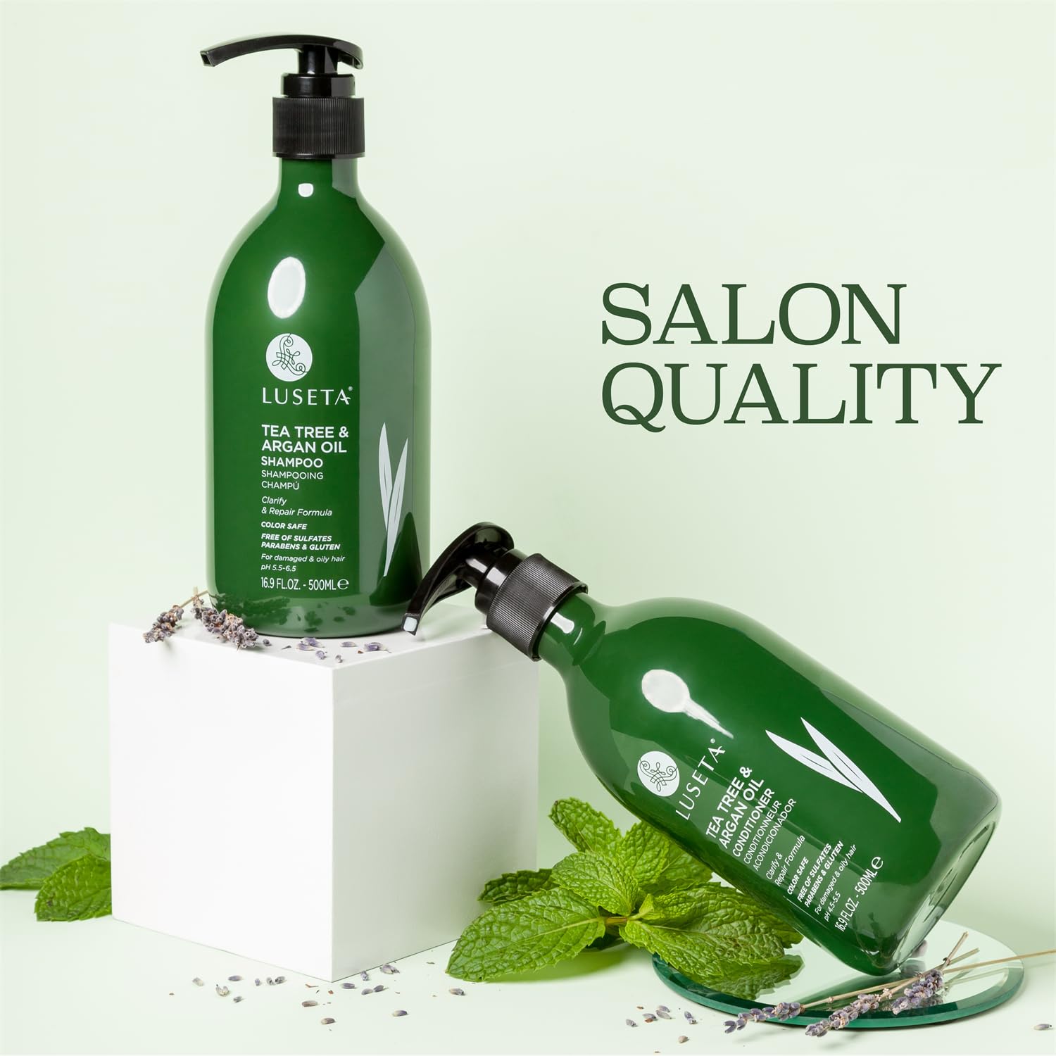 Luseta cruelty-free logo reinforces ethical, animal-friendly brand values.