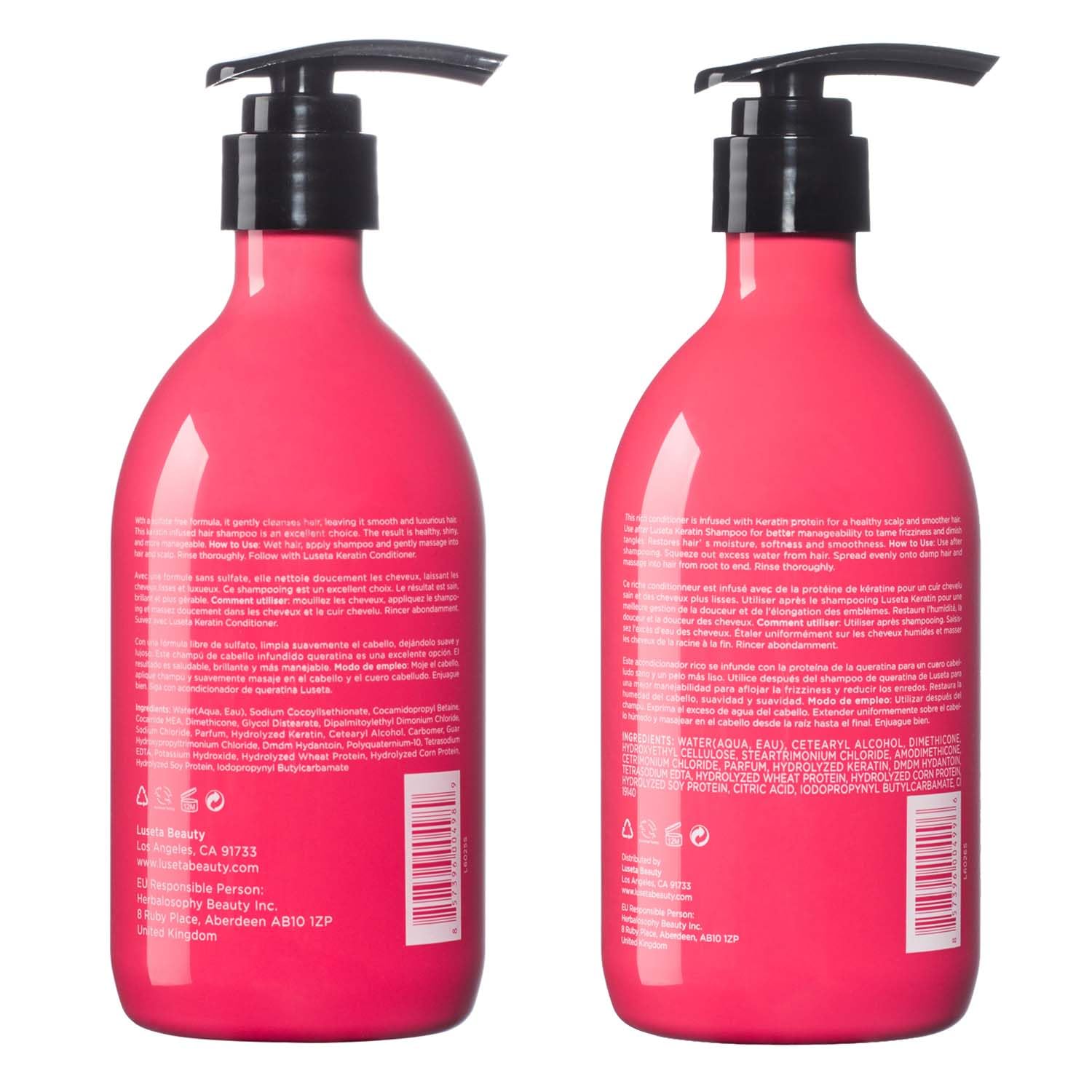 Luseta cruelty-free packaging closeup signaling ethical, high-quality hair care.