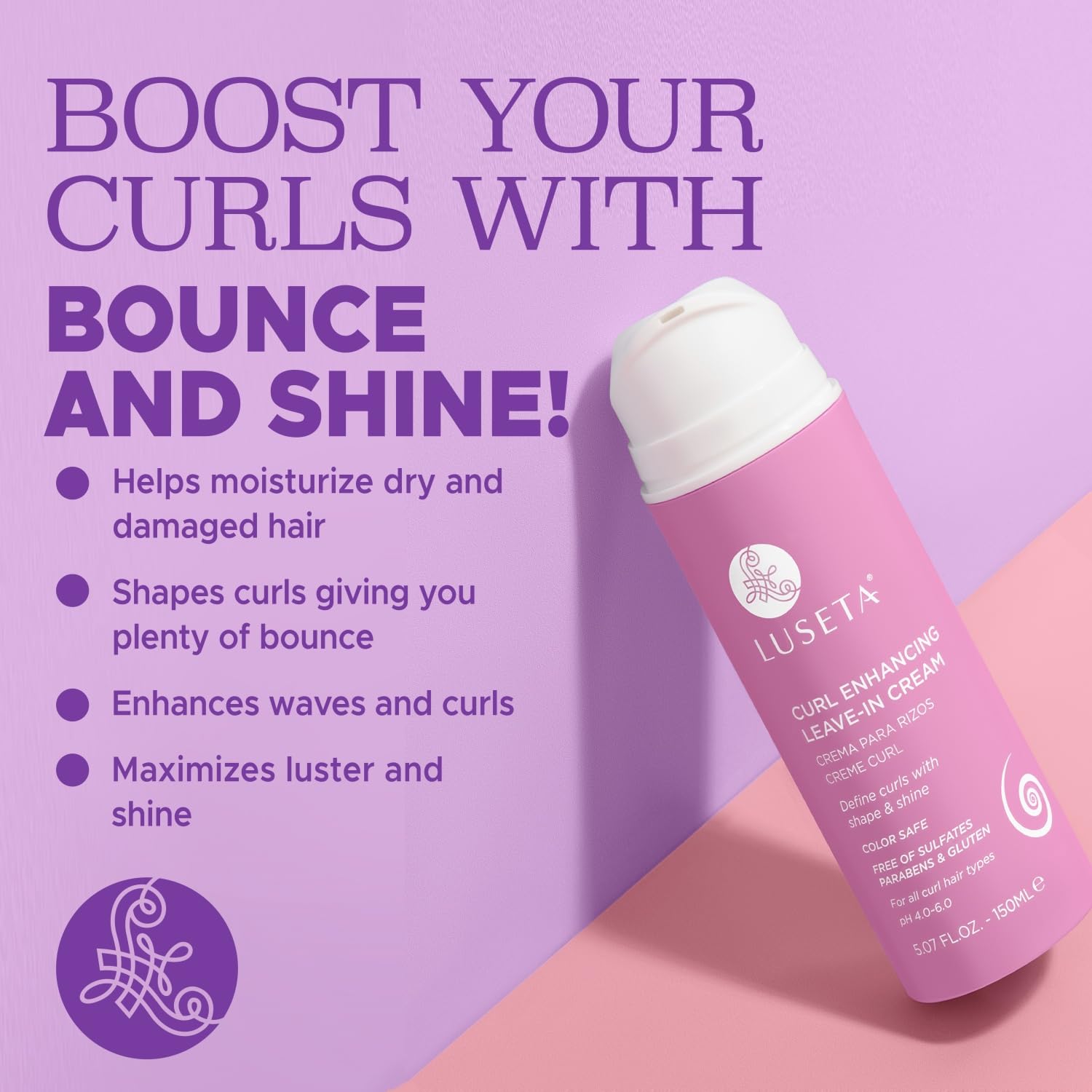 Luseta Curl Defining Cream curls after styling with defined shape.