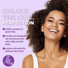 Luseta Curl Defining Cream texture close-up showing smoothing moisture.