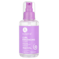 Luseta Curl Enhancing Hair Oil bottle showcases anti-frizz and curl definition.