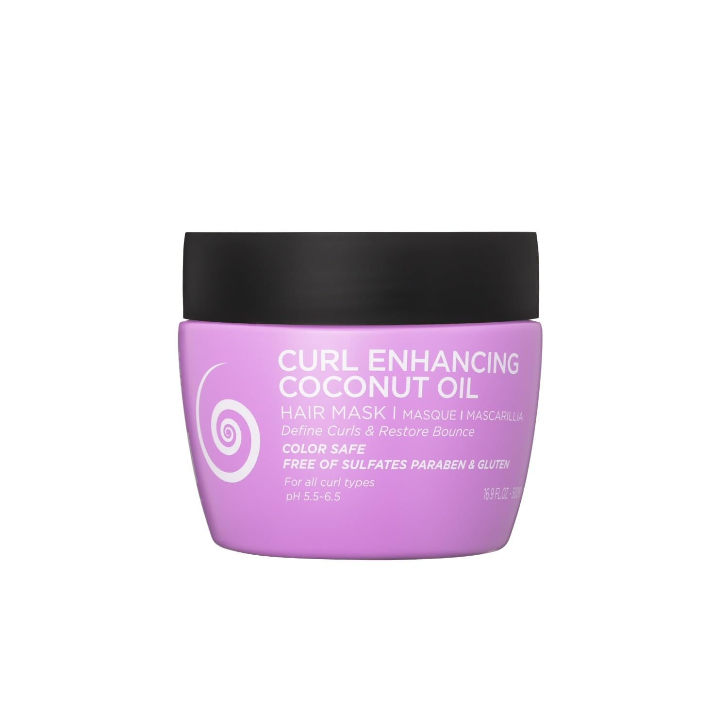 L LUSETA curly hair mask bottle shows deep hydration for defined curls.