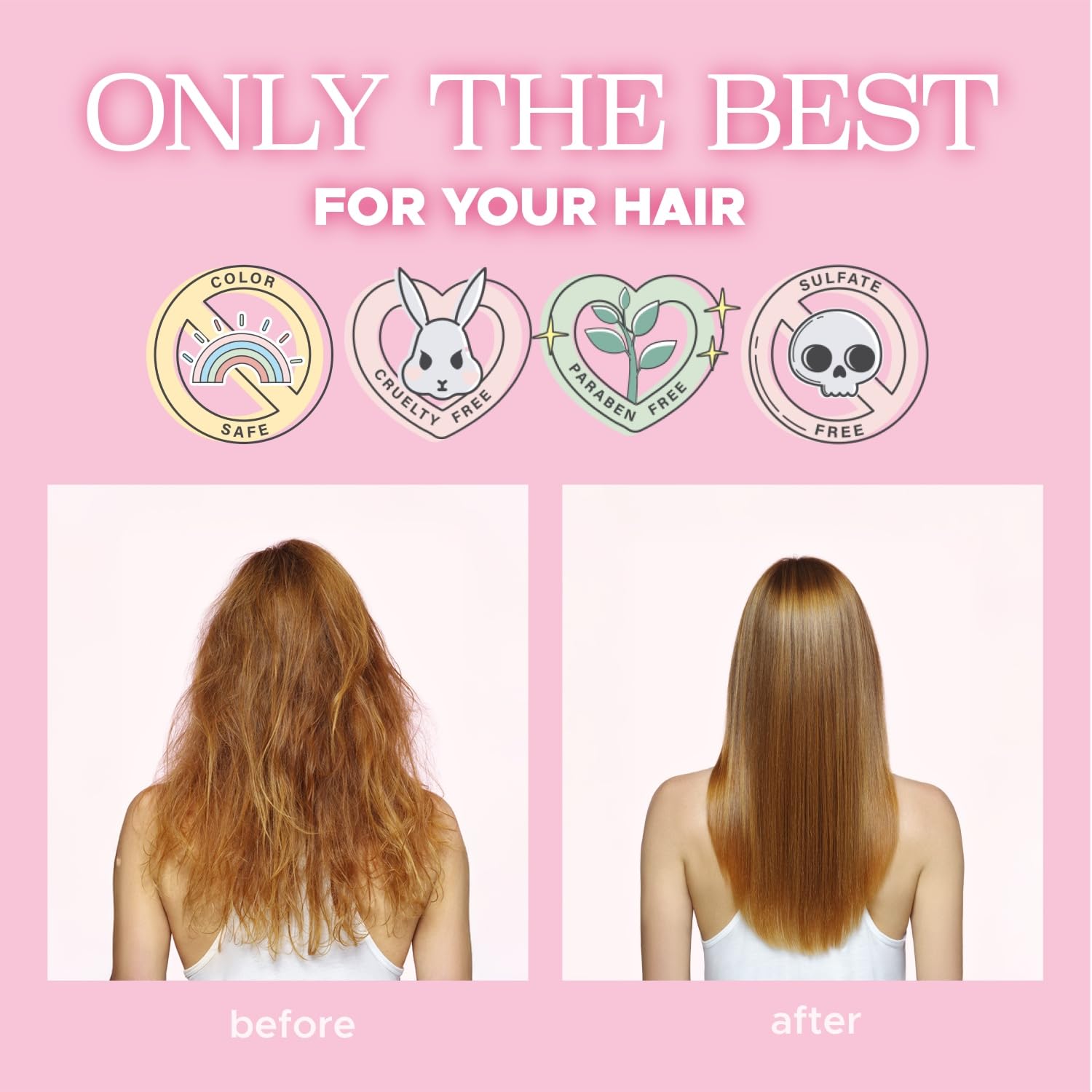 Luseta Glossy Pearl Leave-In Conditioner applied to damp hair adds healthy-looking shine.
