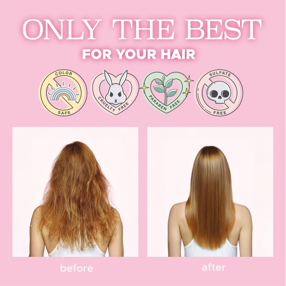 Luseta Glossy Pearl Leave-In Conditioner applied to damp hair adds healthy-looking shine.