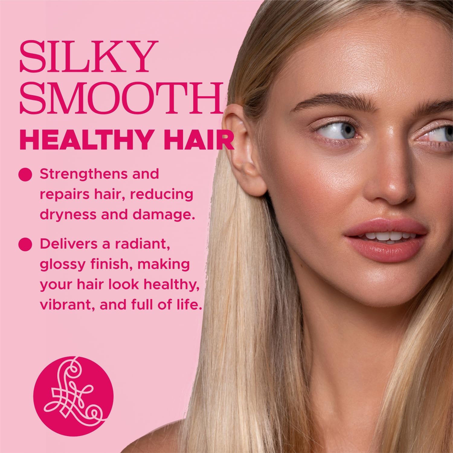 Luseta Glossy Pearl Leave-In Conditioner on glossy hair shows enhanced luster.