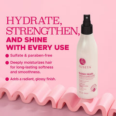 Luseta Glossy Pearl Leave-In Conditioner pump enables quick, even application.