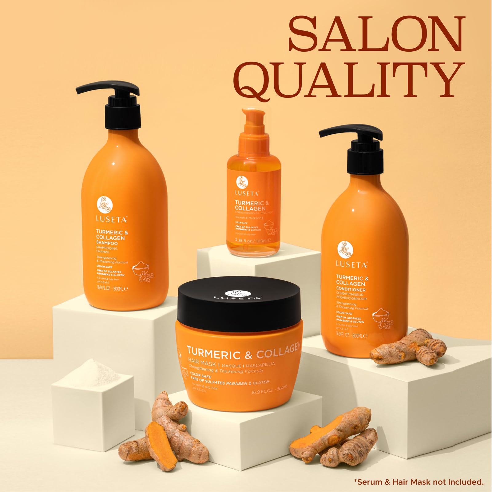 Luseta hair-thickening shampoo foam closeup reveals volumizing cleanse for fine hair.