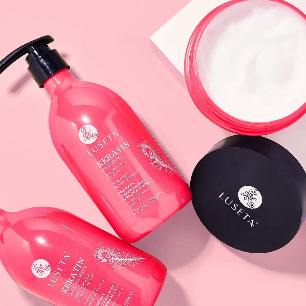 Luseta Keratin after-use shine on healthy-looking hair