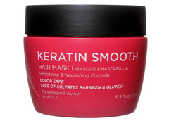 Luseta Keratin Smooth Hair Mask jar front highlights nourishment for dry, damaged hair.
