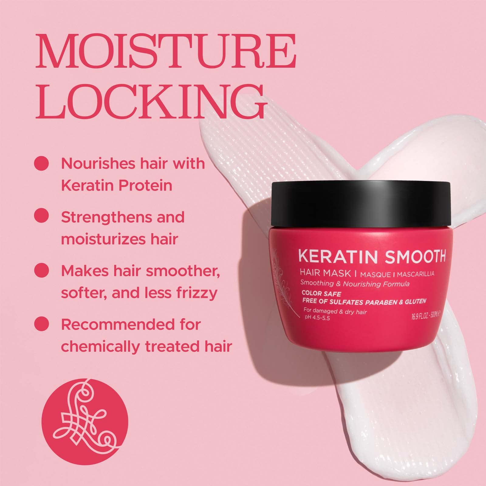 Luseta Keratin Smooth Hair Mask soft locks after use show manageable hair.