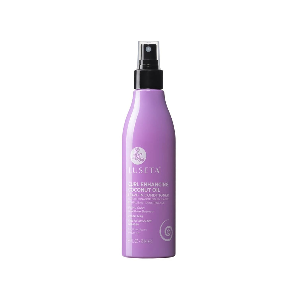 Luseta leave-in conditioner bottle with coconut oil for shiny curls