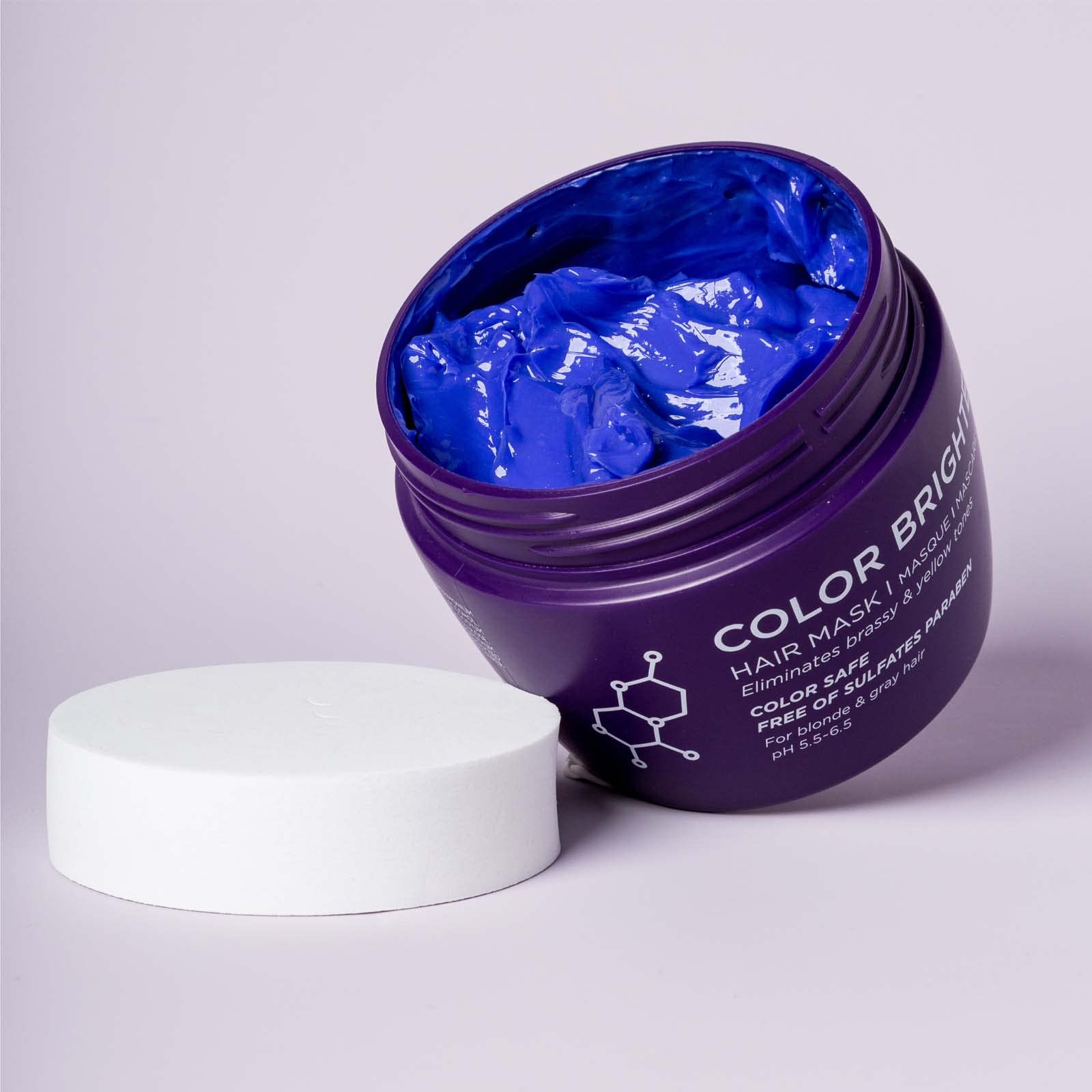 Luseta Purple Hair Mask color-brightening illustration indicating brassiness reduction and vibrant tones