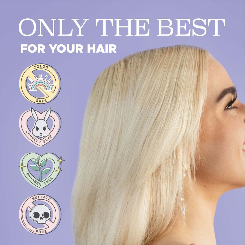 Luseta Purple Hair Mask shine finish after use with frizz control