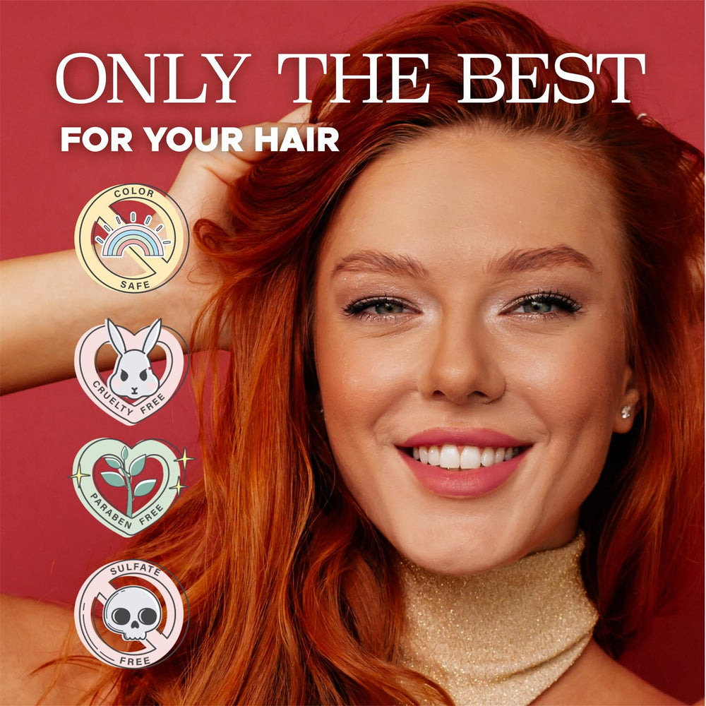 Luseta Red Hair Conditioner application shows silky finish