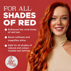 Luseta Red Hair Conditioner tube applying for smooth frizz-free hair