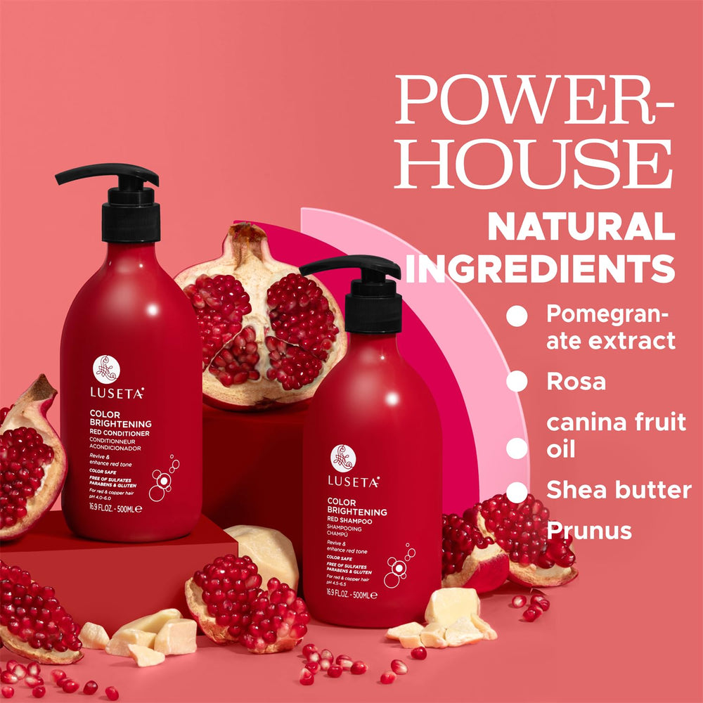 Luseta Red Hair Shampoo lathers to brighten copper tones