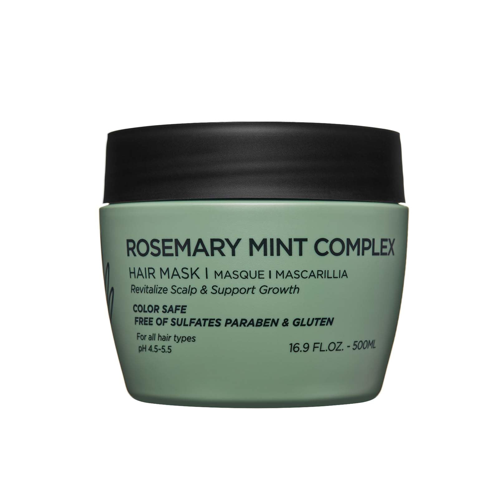 Luseta Rosemary Mint Hair Mask bottle close-up for deep conditioning.