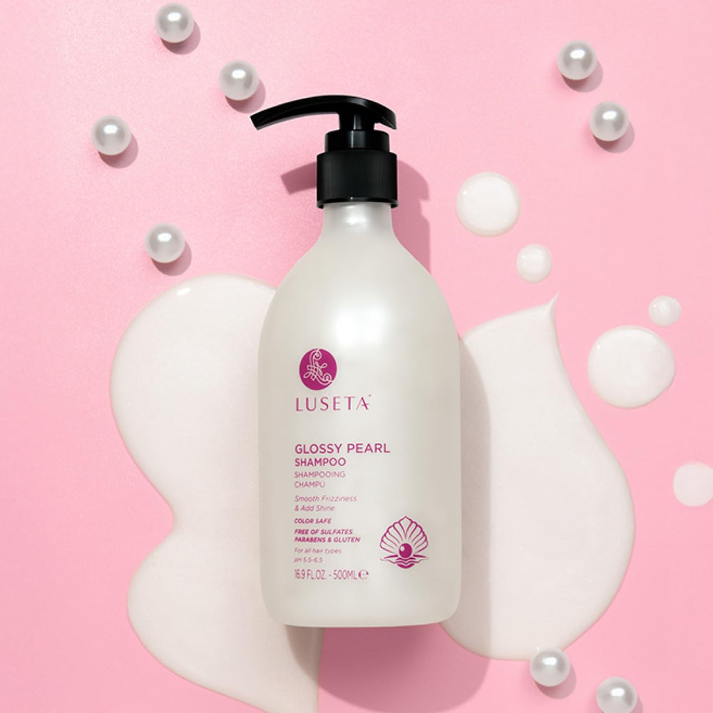Luseta Glossy Pearl after-use hair with silky shine.