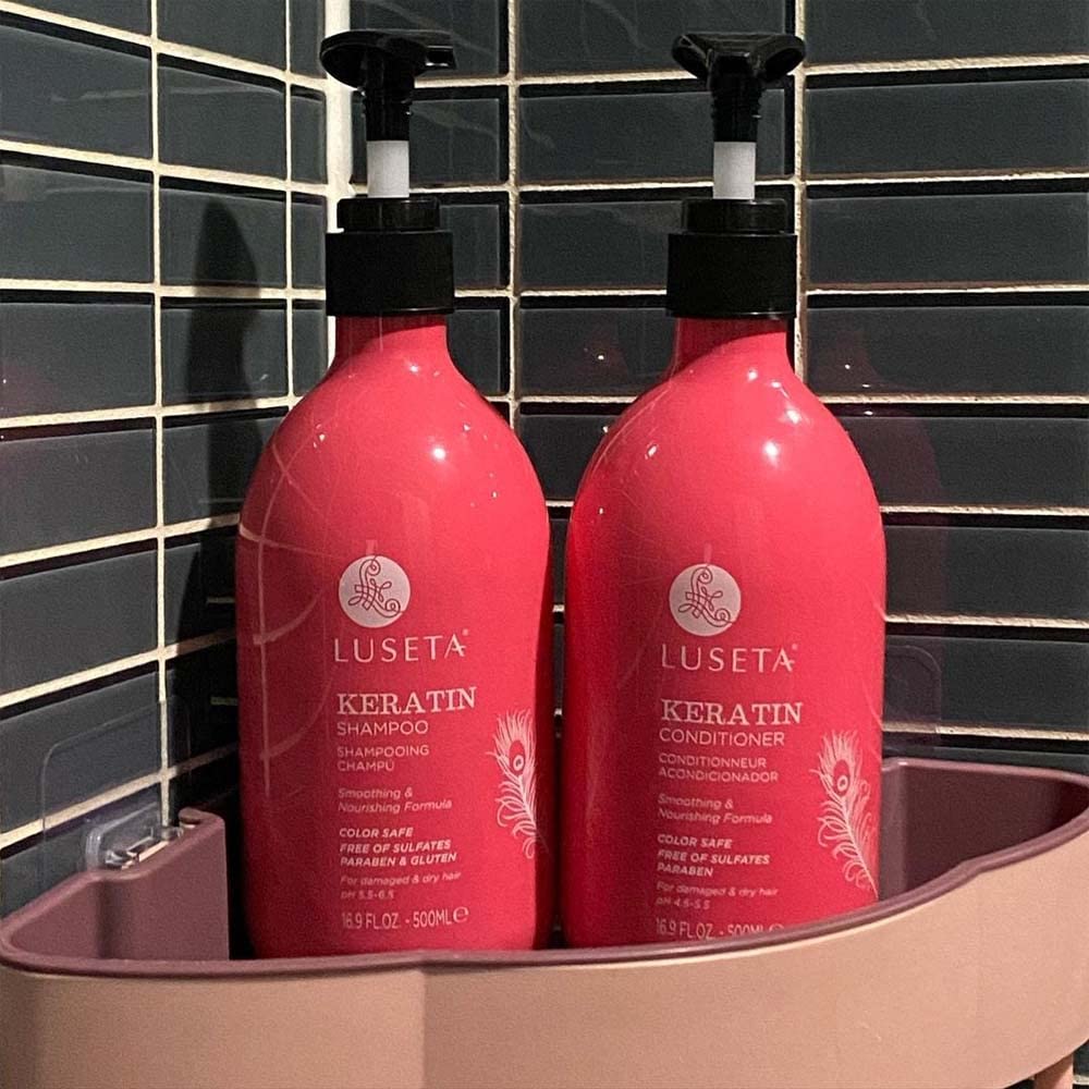 Luseta sulfate-free label highlights color-safe, gentle formula