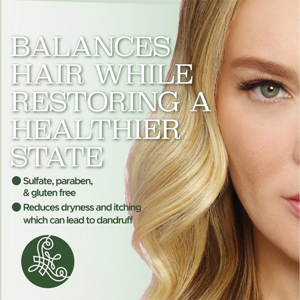 Luseta Tea Tree Shampoo argan oil detail emphasizes moisture restoration for damaged hair