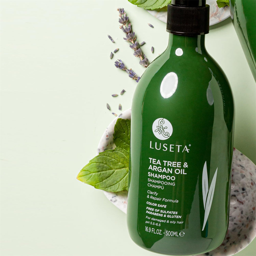 Luseta Tea Tree Shampoo color-treated-hair focus confirms compatibility with dyed hair