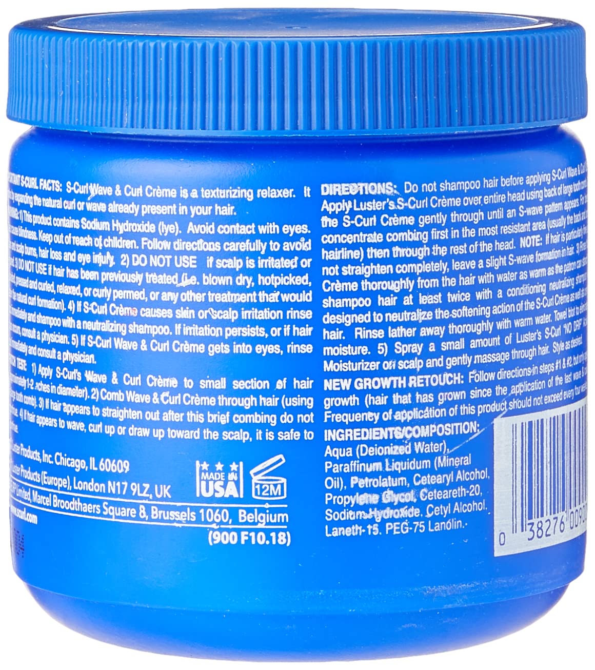 Luster S Curl Texturizer Regular application on hands for smooth finish.