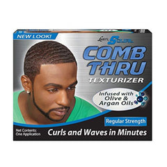 Luster's Curl Text Kit clay jar featuring olive and argan oils for defined, hydrated curls