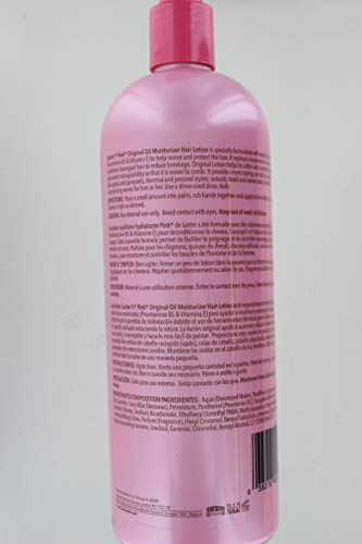 Luster's Pink Oil Moisturizer before-after demonstrates manageability for textured hair