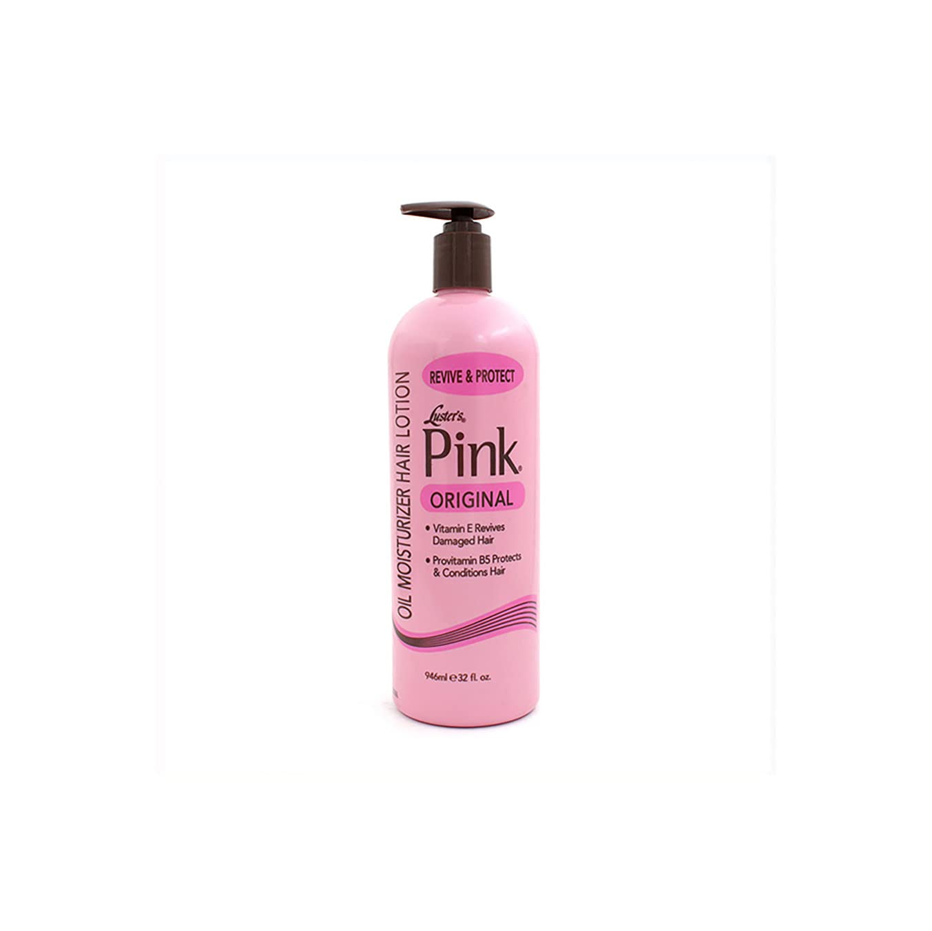 Luster's Pink Oil Moisturizer bottle front showing lightweight hydration for dry hair