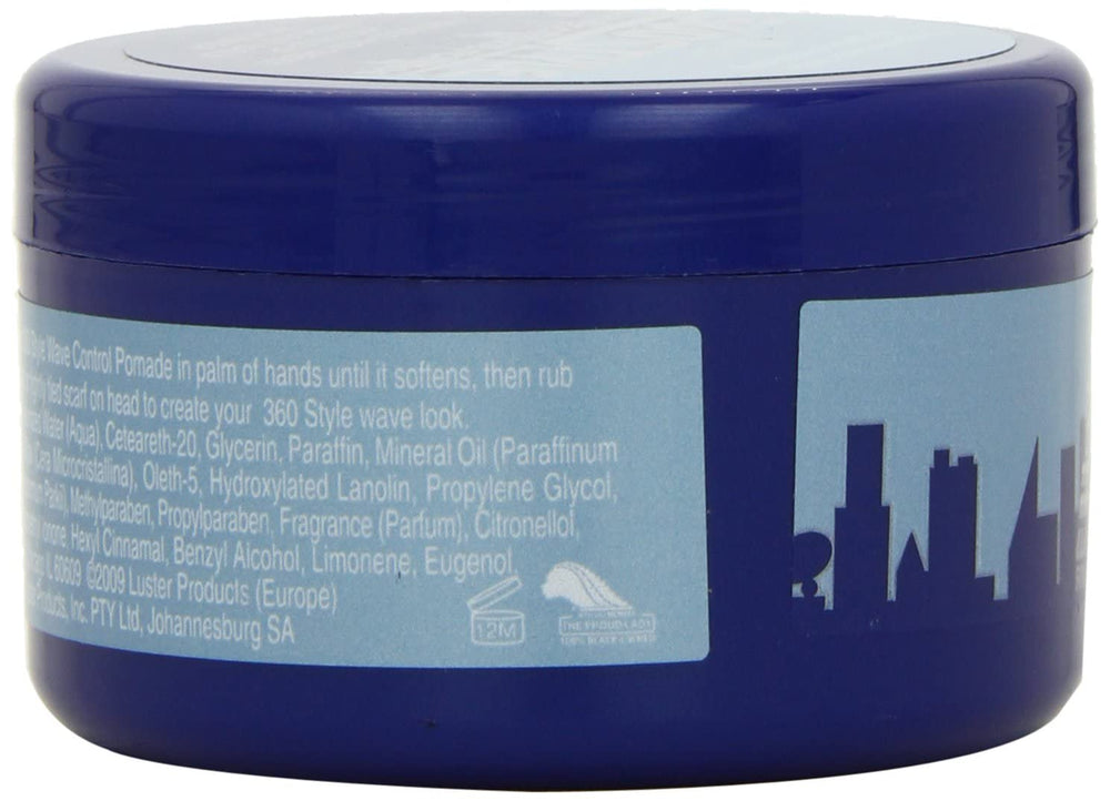 Luster's S-Curl 360 Wave Control Pomade definition of waves closeup