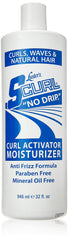 Luster's Scurl Right On Curl 32oz bottle front view delivers curl-friendly moisture.