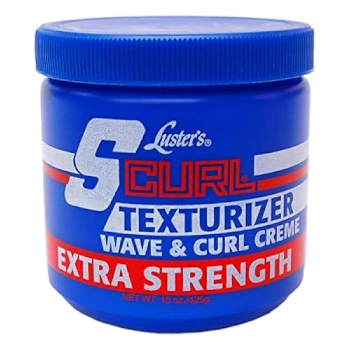 Luster's S Curl Texturizer Extra Strength bottle being poured for even application and defined waves.