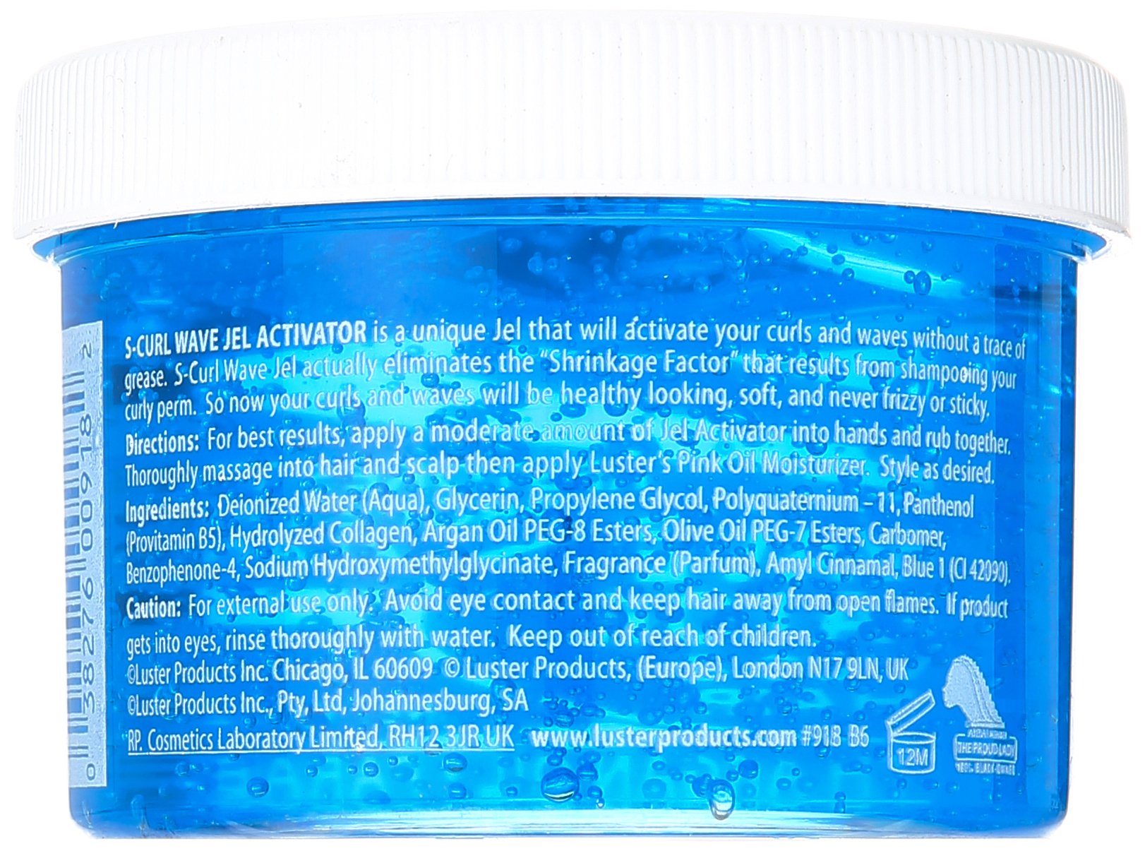 Luster's S Curl Wave Gel and Activator on textured hair for defined waves