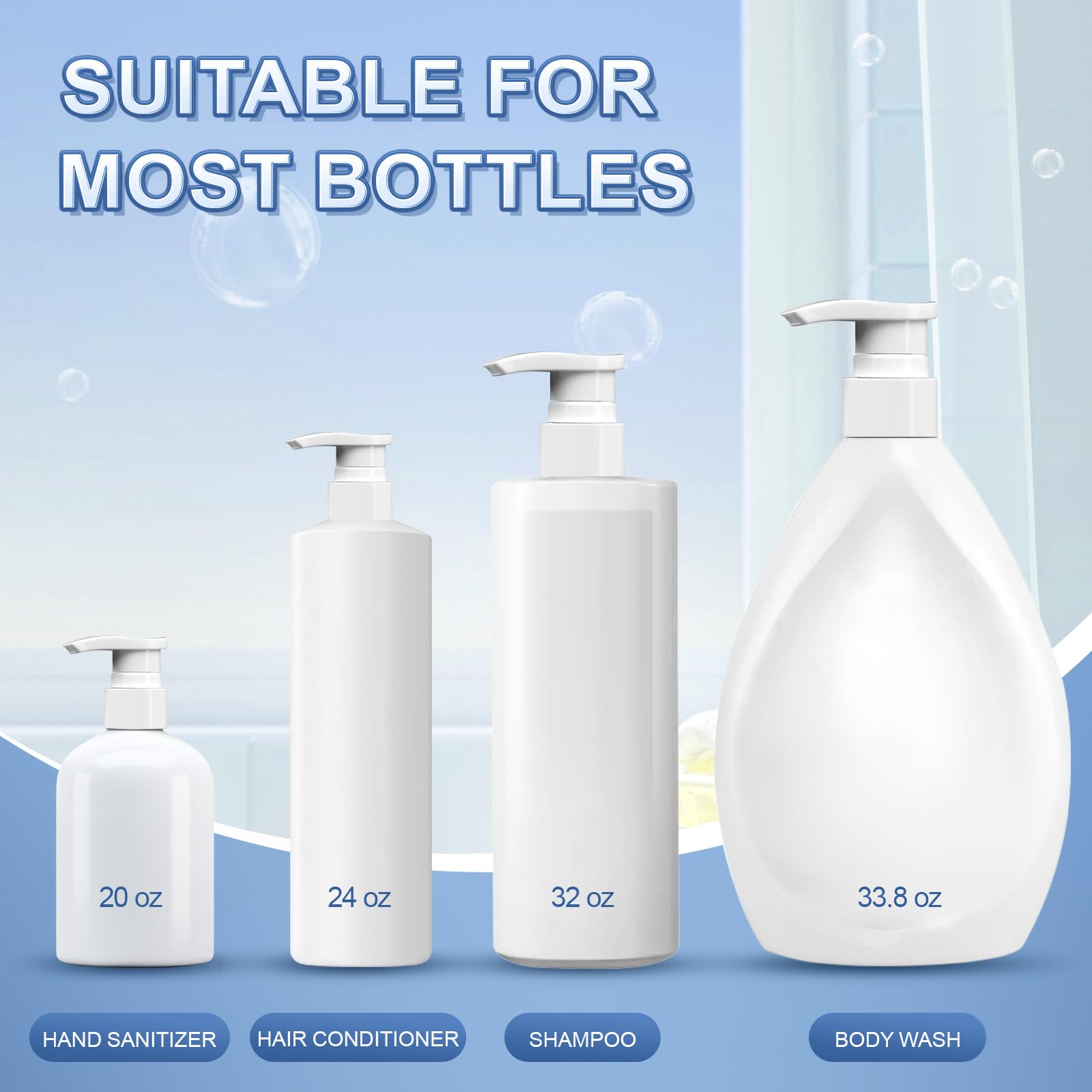 luuckeeys dispenser pump-trimmable-tube allows customizing length for varying bottle heights