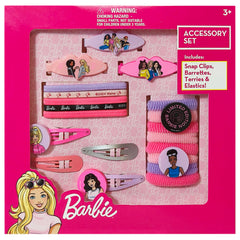 Luv Her Barbie barrette set close-up showing secure hold for active kids