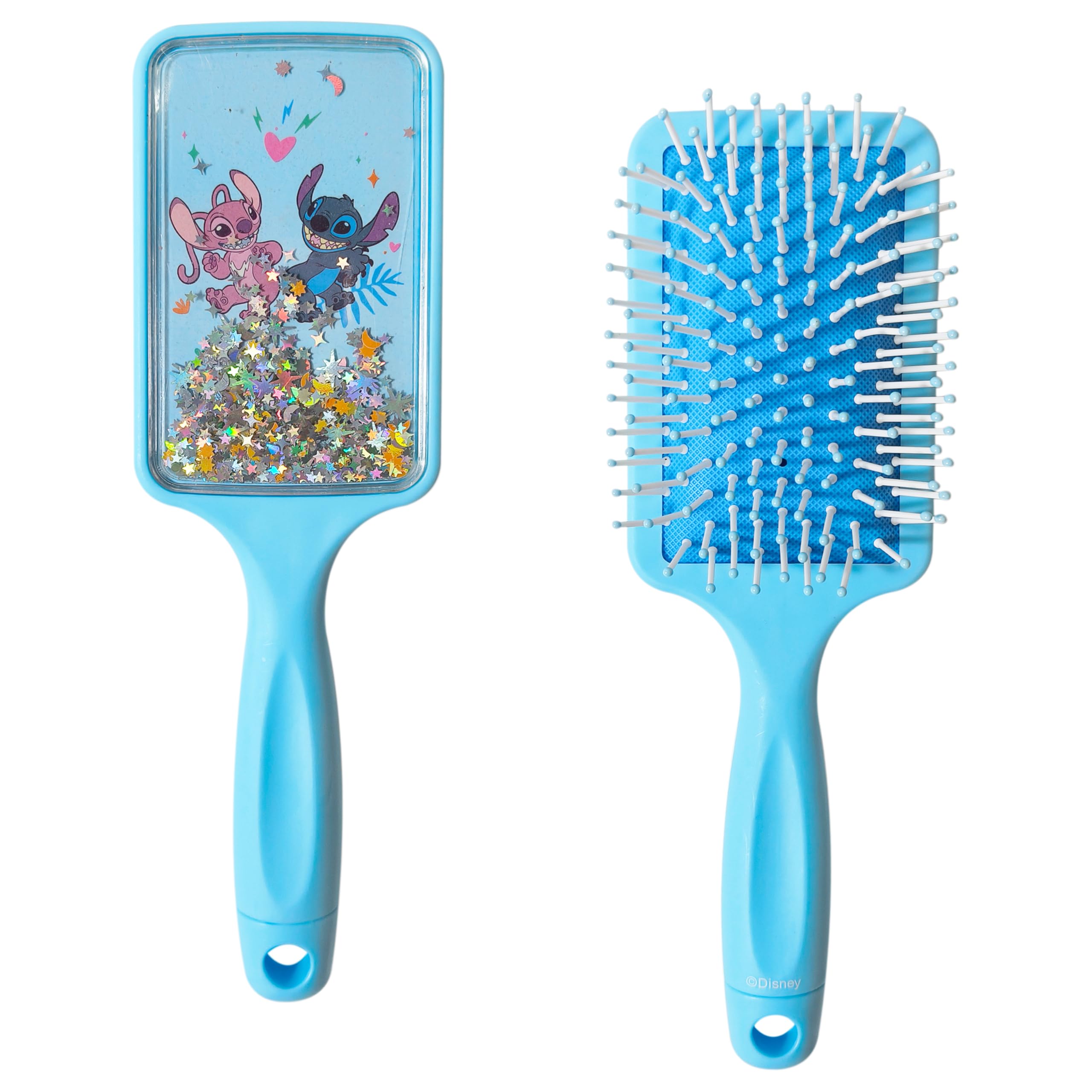 Cepillo desenredante LUV HER Lilo Stitch frente, desenreda sin tirones en cabello delicado.