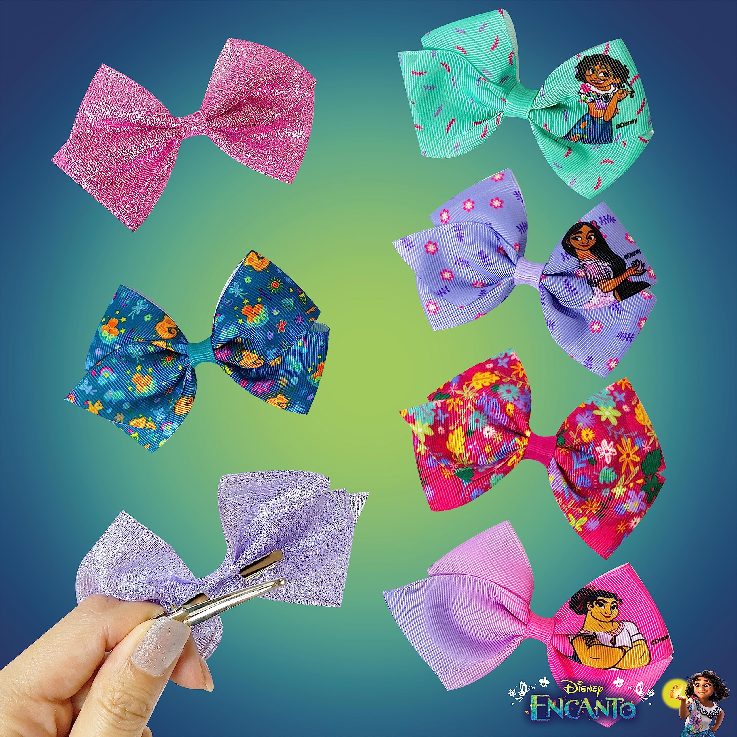 LUV HER Disney Encanto bow clip image 6 non-toxic materials for sensitive scalps